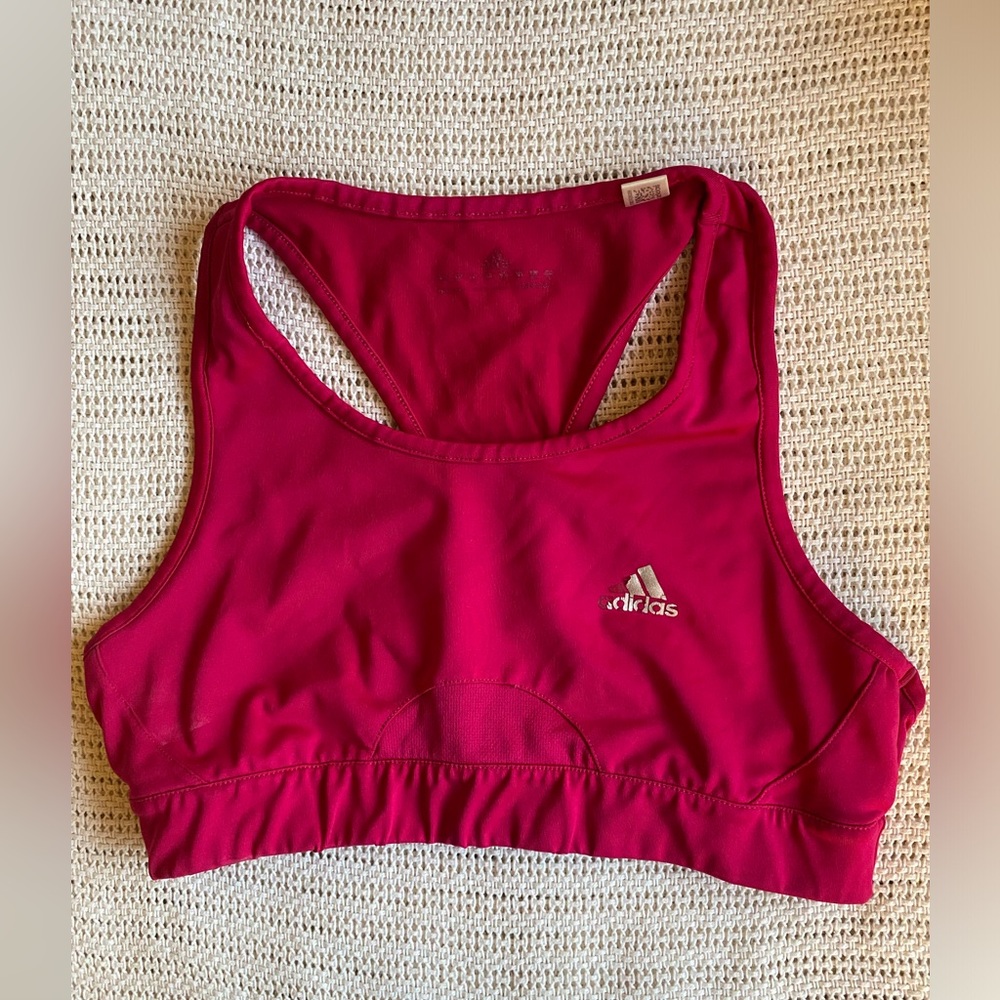 Adidas Comfy Used Pink Sports Bra Size L